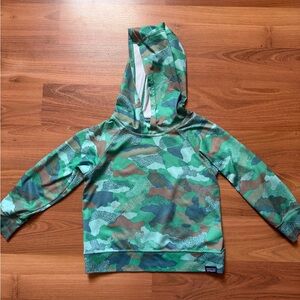 Patagonia Kids Green Camouflage Hoodie